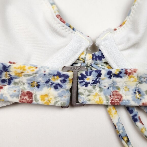 Abercrombie Ditsy Floral Ruffle Strap Underwire Bikini Top sz XS - Picture 6 of 9